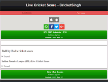 Tablet Screenshot of cricketsingh.com